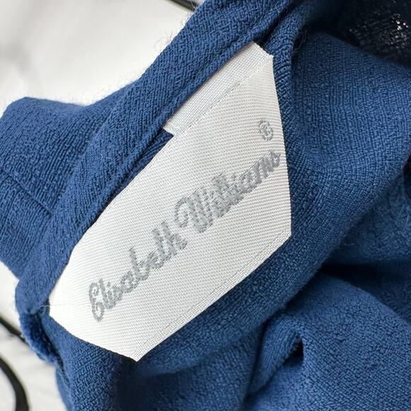 Elisabeth Williams T-Shirt Dress WMNS Blue Maxi Short Sleeve Back Slit Pullover - Picture 6 of 6